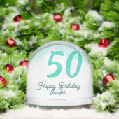 50th birthday add name date year green pastel bold (クリスマス)