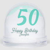 50th birthday add name date year green pastel bold (裏面)
