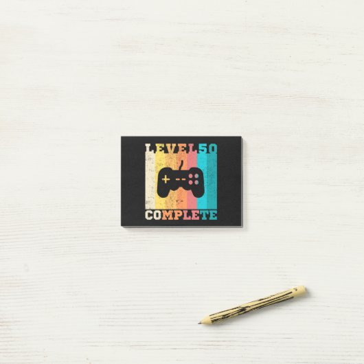 50th Birthday/ Anniversary Level 50 Complete ポストイット (デスク上)