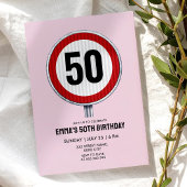 50th Birthday ANY AGE Speed Limit Sign 招待状