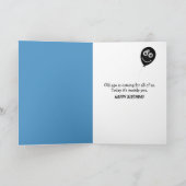 50th Birthday Basset Hound Dog Humor カード (内部)