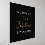 50th Birthday Black Gold Birthday Celebration 箔ポスター<br><div class="desc">This is a minimal, chic and elegant 50th birthday party invitation. This stylish design is in classic black and gold foil. It has the text, "Samantha is 50 and Fabulous" and the celebration date. This a stylish and simple, modern, minimalist design. The text, "50 and Fabulous" is in gold foil...</div>