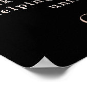 50th birthday black rose gold photo stars welcome ポスター (角)