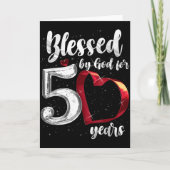 50th Birthday Blessed By God For 50 Years Birthday カード (正面)