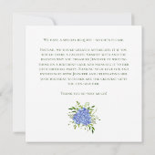 50th Birthday Blue Hydrangeas Card Request  招待状 (裏面)