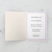 50th Birthday Cake with Dahlia and Garden Insect   招待状 (内部)