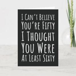 50th Birthday Card Age 50 Fiftieth Fifty Years Old カード