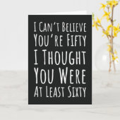 50th Birthday Card Age 50 Fiftieth Fifty Years Old カード (黄色い花)