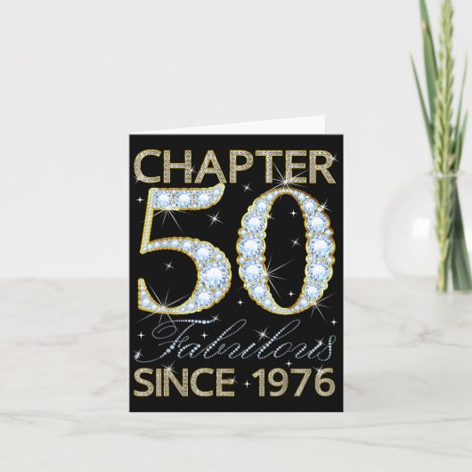 50th Birthday Chapter 50 Fabulous Since 1976  カード (正面)