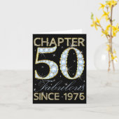 50th Birthday Chapter 50 Fabulous Since 1976  カード (黄色い花)