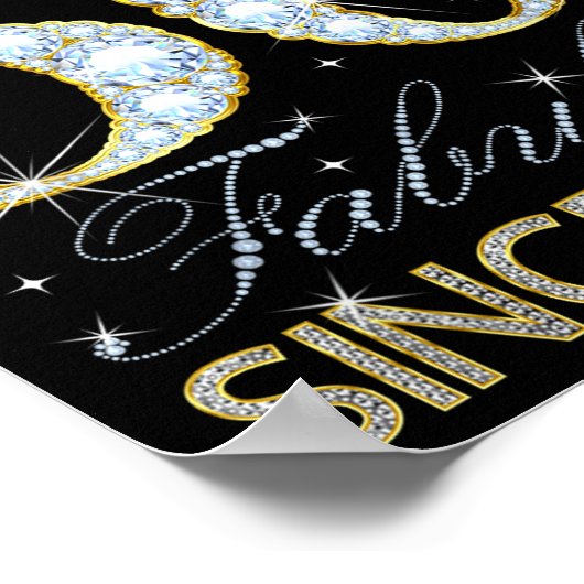 50th Birthday Chapter 50 Fabulous Since 1976  ポスター (角)