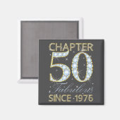 50th Birthday Chapter 50 Fabulous Since 1976 マグネット (正面/裏面)