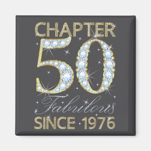 50th Birthday Chapter 50 Fabulous Since 1976 マグネット (正面)