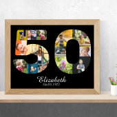 50th Birthday Create Your Own Multi Photo ポスター