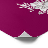50th Birthday Elegant Papercut Style Welcome Sign ポスター (角)
