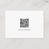 50th birthday Email RSVP Gold confetti QR code エンクロージャーカード (裏面)