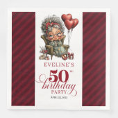 50th Birthday Funny Grandma Quirky Paper Napkins  (正面)