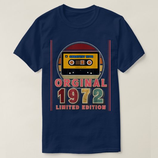 50th Birthday Gift Greatest Hits Retro Music Casse Tシャツ (デザイン正面)