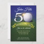 50th Birthday Golf Theme  招待状 (正面)