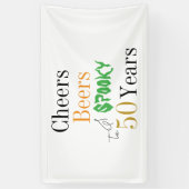 50th Birthday Halloween Cheers Spooky Party 横断幕 (縦)