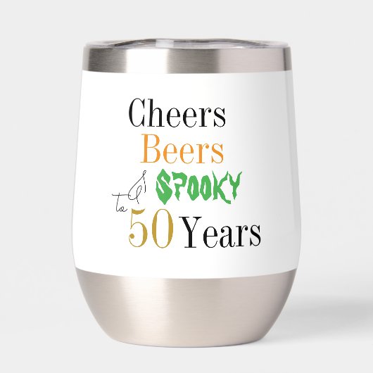 50th Birthday Halloween Spooky Cheers Party Favor (背面)