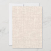 50th Birthday Invitation – Linen Greenery | Fifty 招待状 (裏面)