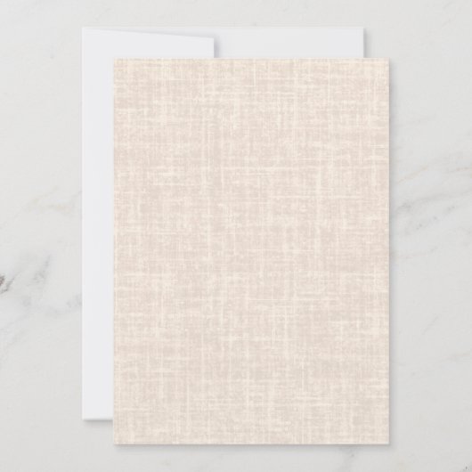 50th Birthday Invitation – Linen Greenery | Fifty 招待状 (裏面)