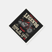 50th Birthday Man Biker Motorcycle Chopper 1975 スタンダードカクテルナプキン (角)