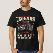 50th Birthday Man Biker Motorcycle Chopper 1975 Tシャツ (正面)