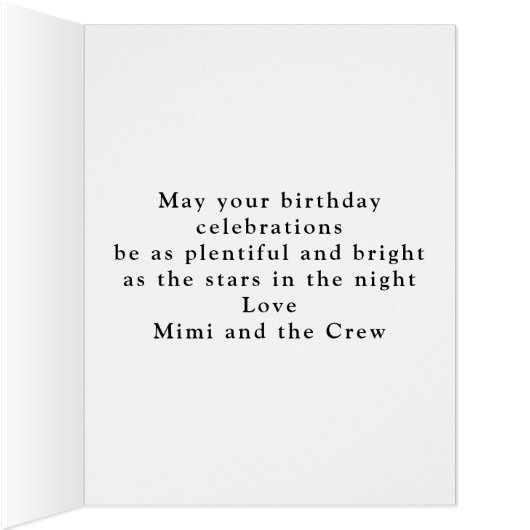 50th Birthday Name 1972 Black Gold Elegant Card (内側(右))