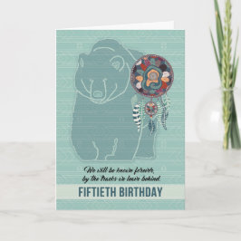 50th Birthday Native American Bear カード