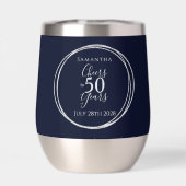 50th Birthday Navy Silver Cheers to 50 Years (背面)