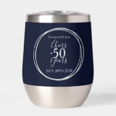 50th Birthday Navy Silver Cheers to 50 Years (正面)