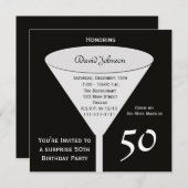 50th Birthday Partyへの招待 招待状 (正面/裏面)