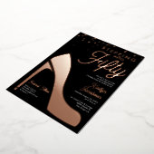 50th Birthday Partyハイヒールへの参加 箔シーズンカード (回転した状態)