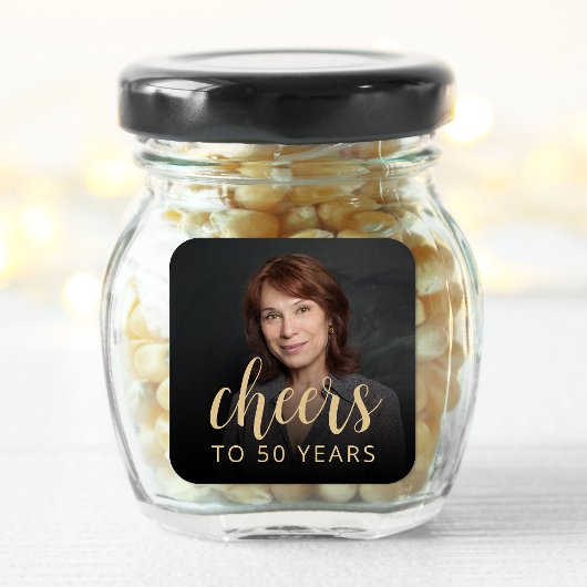 50th Birthday Partyフォト応援 スクエアシール