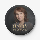 50th Birthday Partyフォト応援 ペーパープレート (正面)
