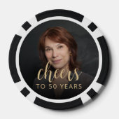 50th Birthday Partyフォト応援 ポーカーチップ (裏面)