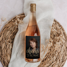 50th Birthday Partyフォト応援 ワインラベル