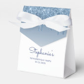 50th Birthday Partyブルーグリッタードリップスクリプト フェイバーボックス (正面サイド)