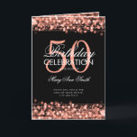 50th Birthday Partyプログラムバラ金ゴールド（メニュー付） プログラム<br><div class="desc">「エレガントBirthday Party Program」デザインとキラキラと光をバラ金ゴールドに追加したカスタム文字。</div>