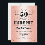 50th Birthday Party -バラ金ゴールド 招待状<br><div class="desc">第50回バースデーパーティーへの招待。レトロエレガントフェイクバラ金ゴールドフォイルとブラックデザイン。どんなカスタマイズ年にも入る事ができる！</div>