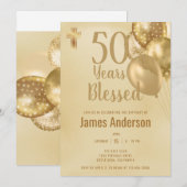 50th Birthday Party  招待状 (正面/裏面)
