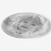 50th Birthday Party Black and White ペーパープレート (アングル)