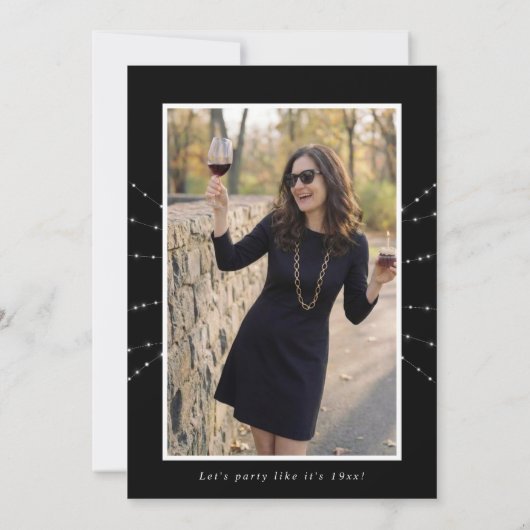 50th Birthday Party Hello Fifty Modern Fun 招待状 (裏面)