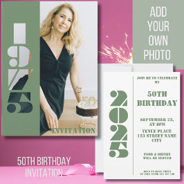50th birthday party photo 生まれ 1975招待状 招待状