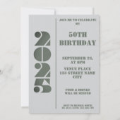 50th birthday party photo 生まれ 1975招待状 招待状 (裏面)