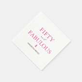 50th Birthday Party Supplies スタンダードカクテルナプキン (角)