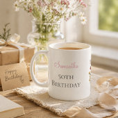 50th Birthday Party Wildflower コーヒーマグカップ