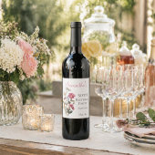 50th Birthday Party Wildflower  ワインラベル